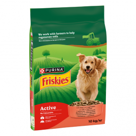 Суха храна за активни кучета PURINA FRISKIES ACTIVE Месо 10кг.
